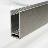 10mm Square Wall Channel - Brushed Nickel